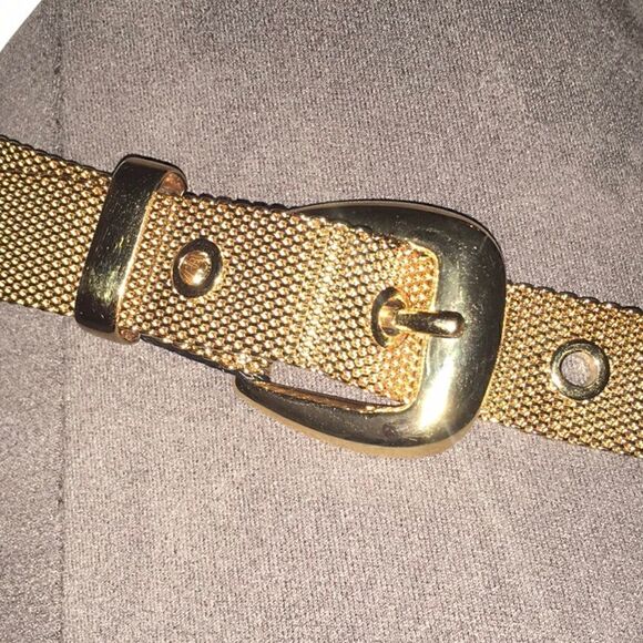 Ralph Lauren Gold Tone Metal Mesh Belt - Picture 11 of 16